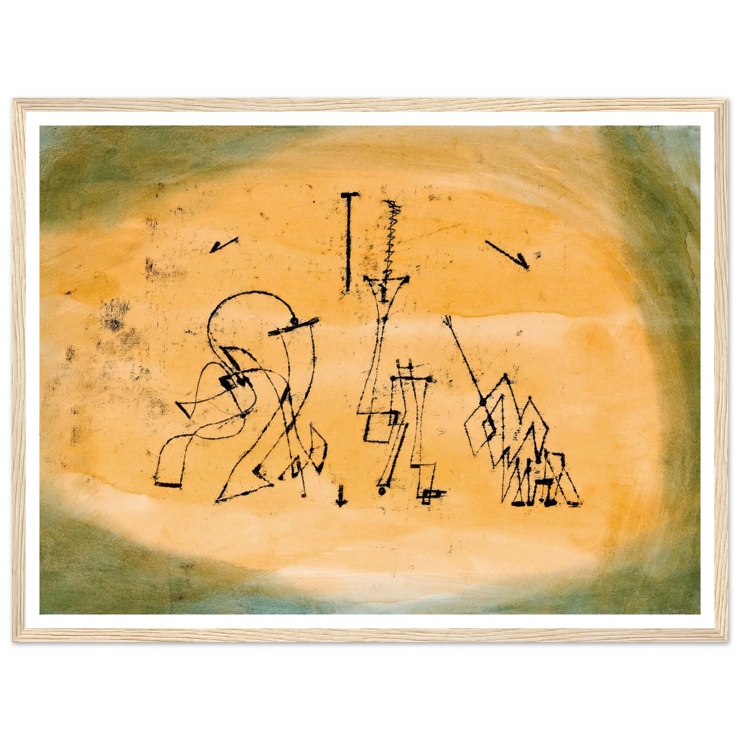 Abstract Trio (1923) Art Print | Paul Klee - Framed Poster - 30x40 cm / 12x16″ - Black frame
