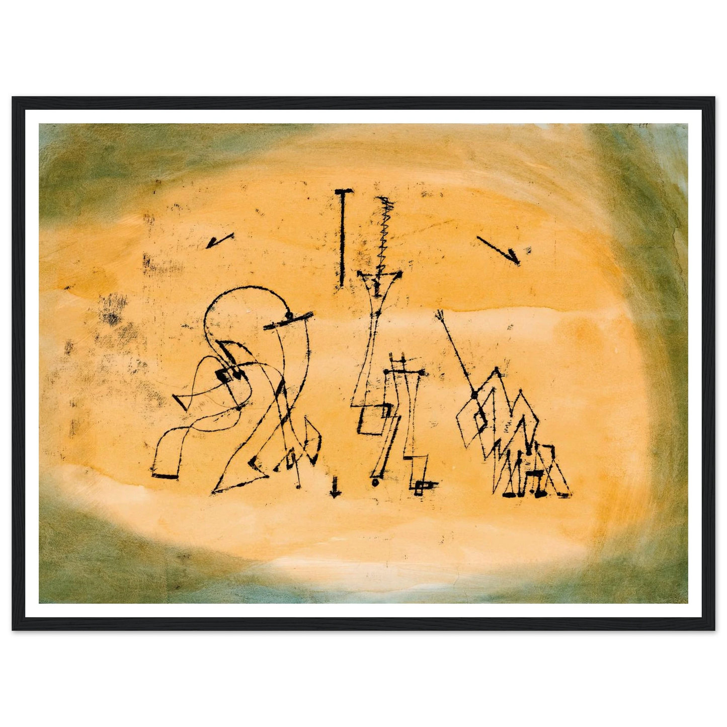 Abstract Trio (1923) Art Print | Paul Klee - Framed Poster - 30x40 cm / 12x16″ - Black frame