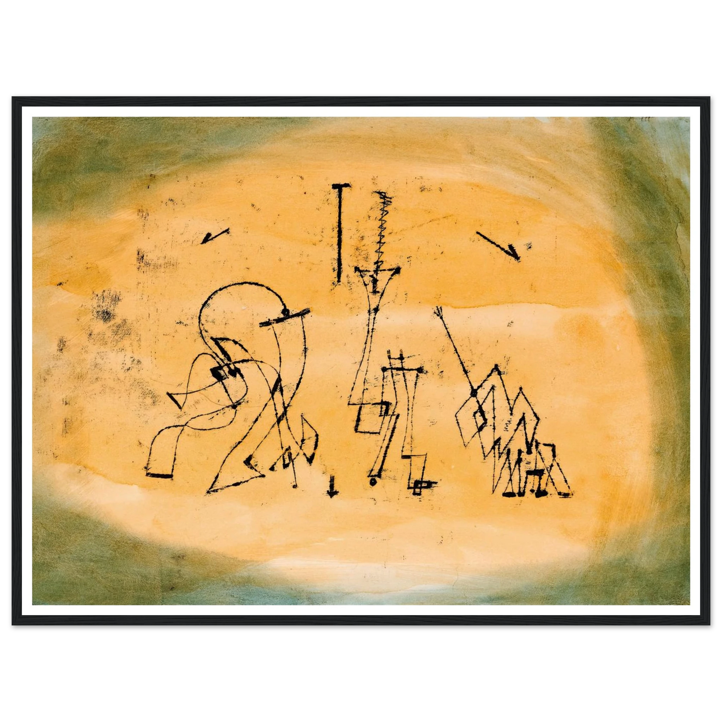 Abstract Trio (1923) Art Print | Paul Klee - Framed Poster - 30x40 cm / 12x16″ - Black frame