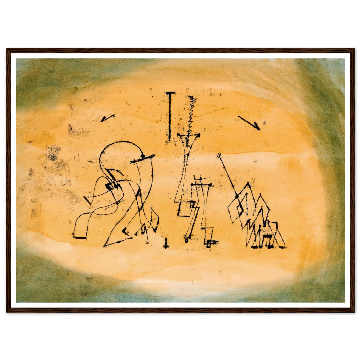 Abstract Trio (1923) Art Print | Paul Klee - Framed Poster - 30x40 cm / 12x16″ - Black frame