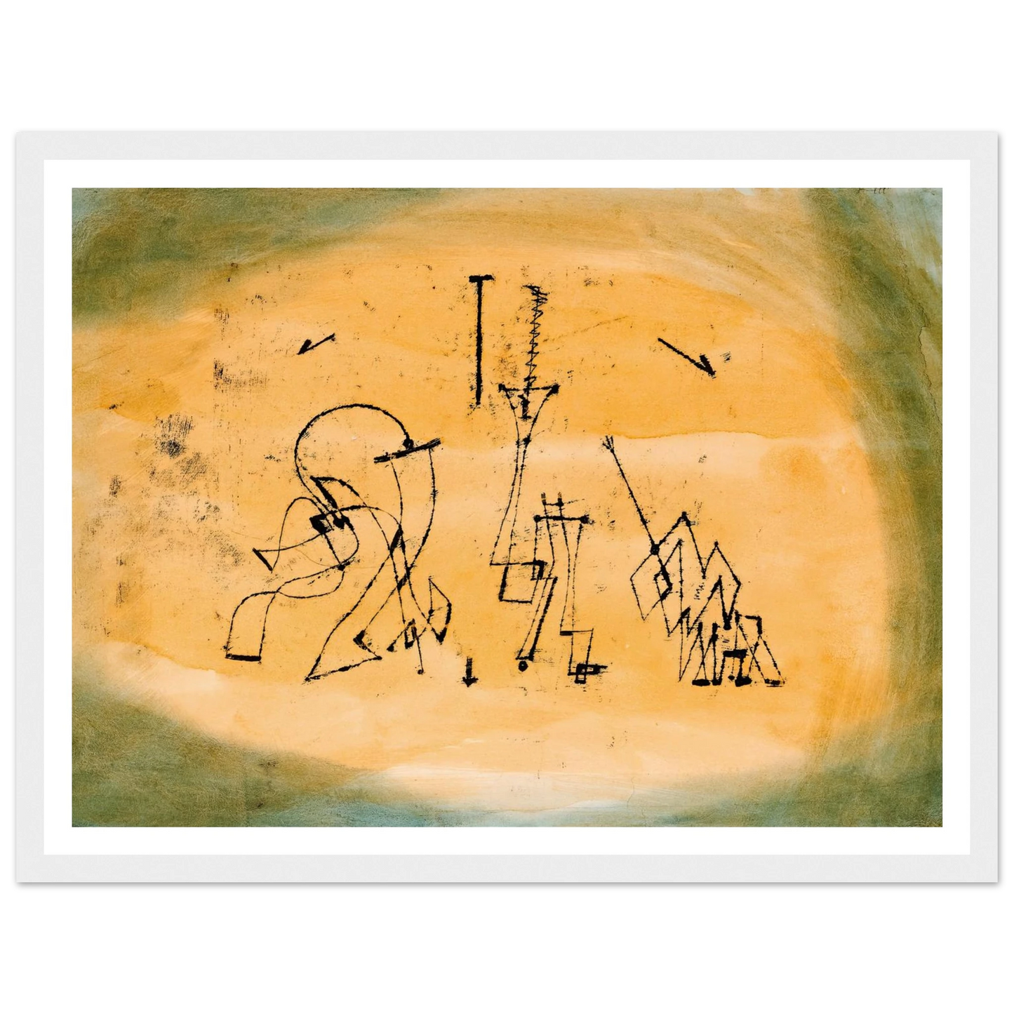 Abstract Trio (1923) Art Print | Paul Klee - Framed Poster - 30x40 cm / 12x16″ - Black frame