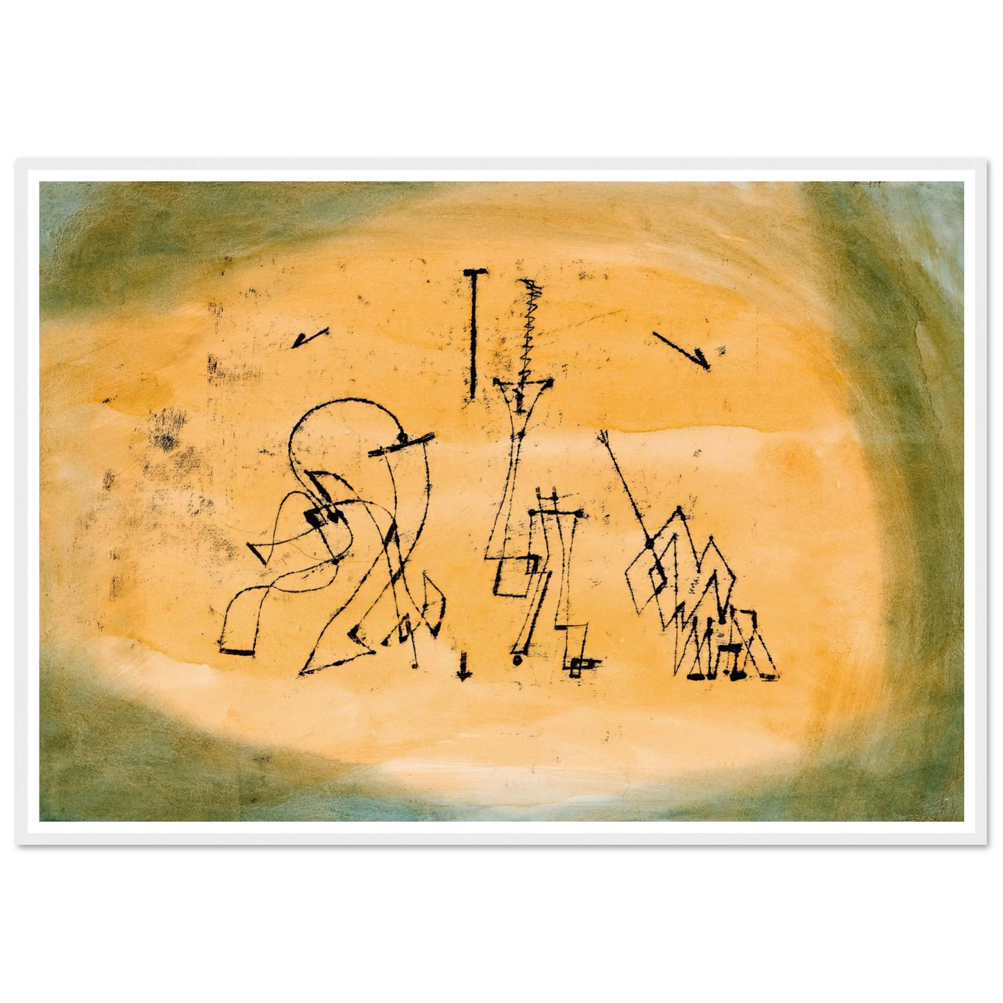 Abstract Trio (1923) Art Print | Paul Klee - Framed Poster - 30x40 cm / 12x16″ - Black frame