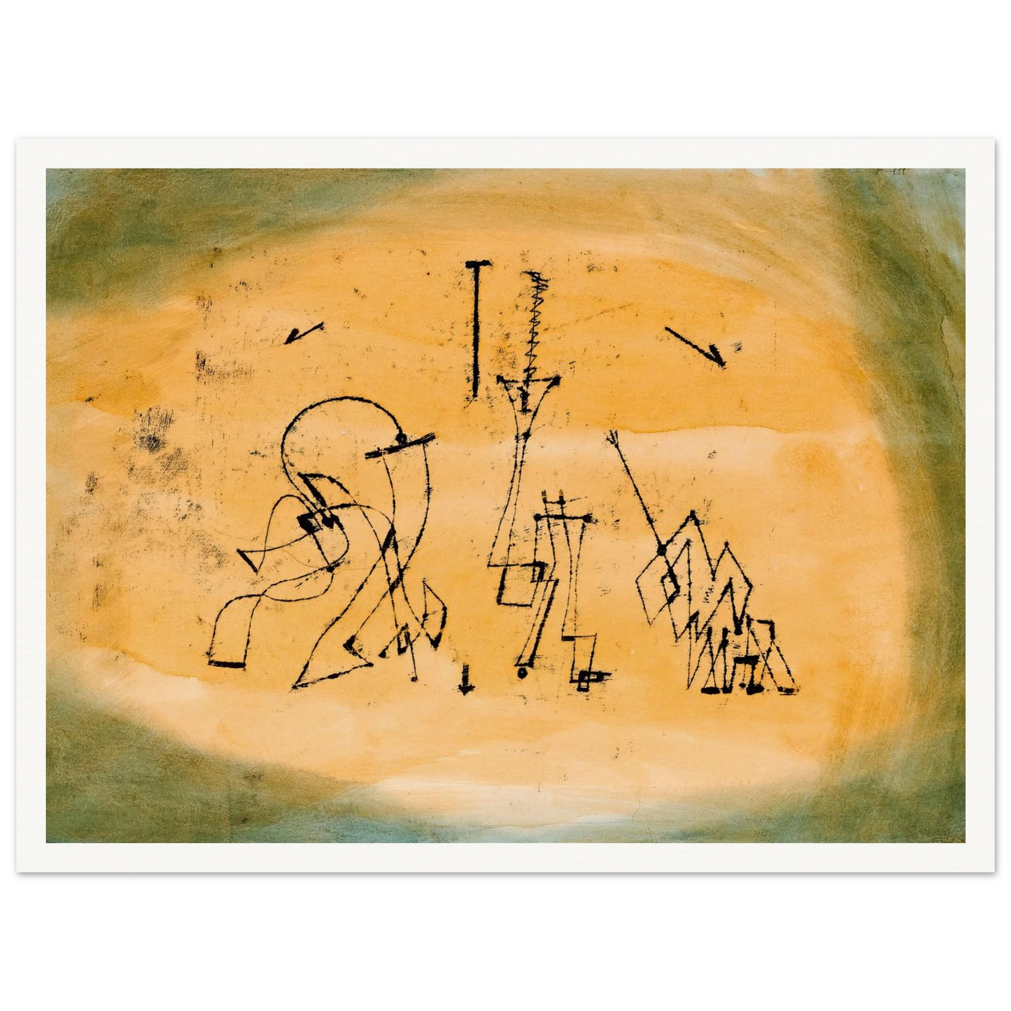 Abstract Trio (1923) Art Print | Paul Klee - Framed Poster - 30x40 cm / 12x16″ - Black frame