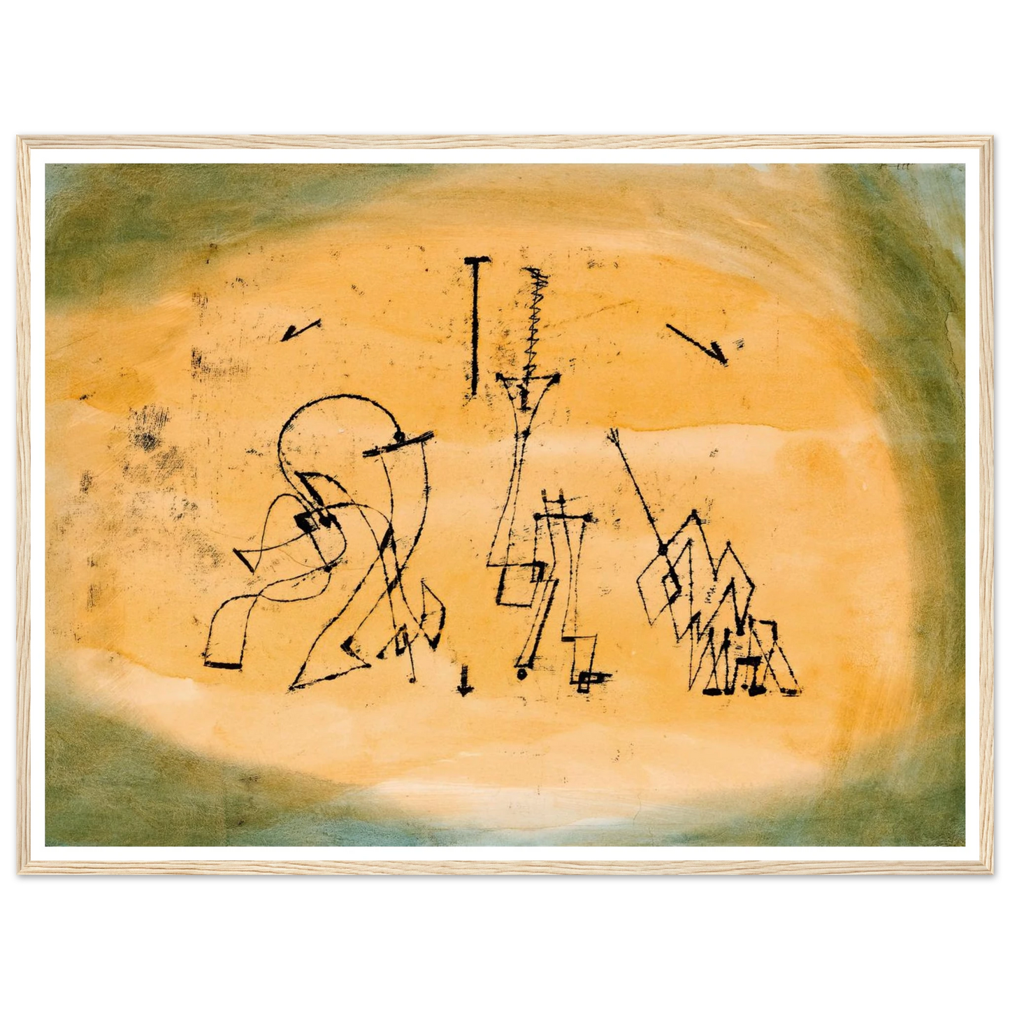 Abstract Trio (1923) Art Print | Paul Klee - Framed Poster - 30x40 cm / 12x16″ - Black frame