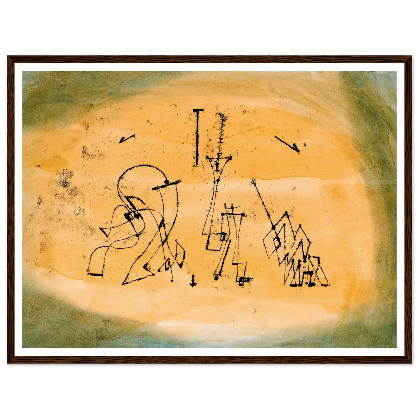 Abstract Trio (1923) Art Print | Paul Klee - Framed Poster - 30x40 cm / 12x16″ - Black frame