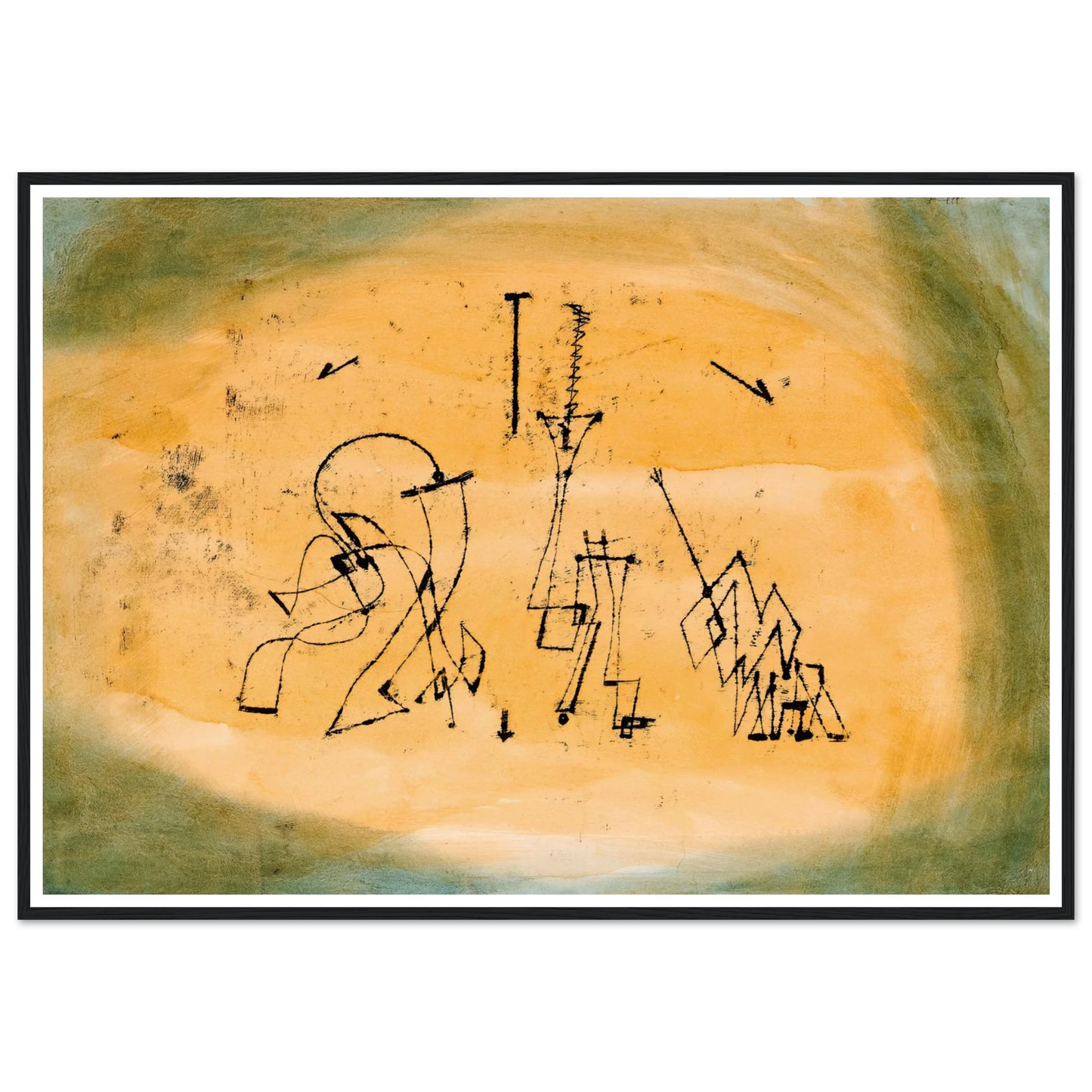 Abstract Trio (1923) Art Print | Paul Klee - Framed Poster - 30x40 cm / 12x16″ - Black frame