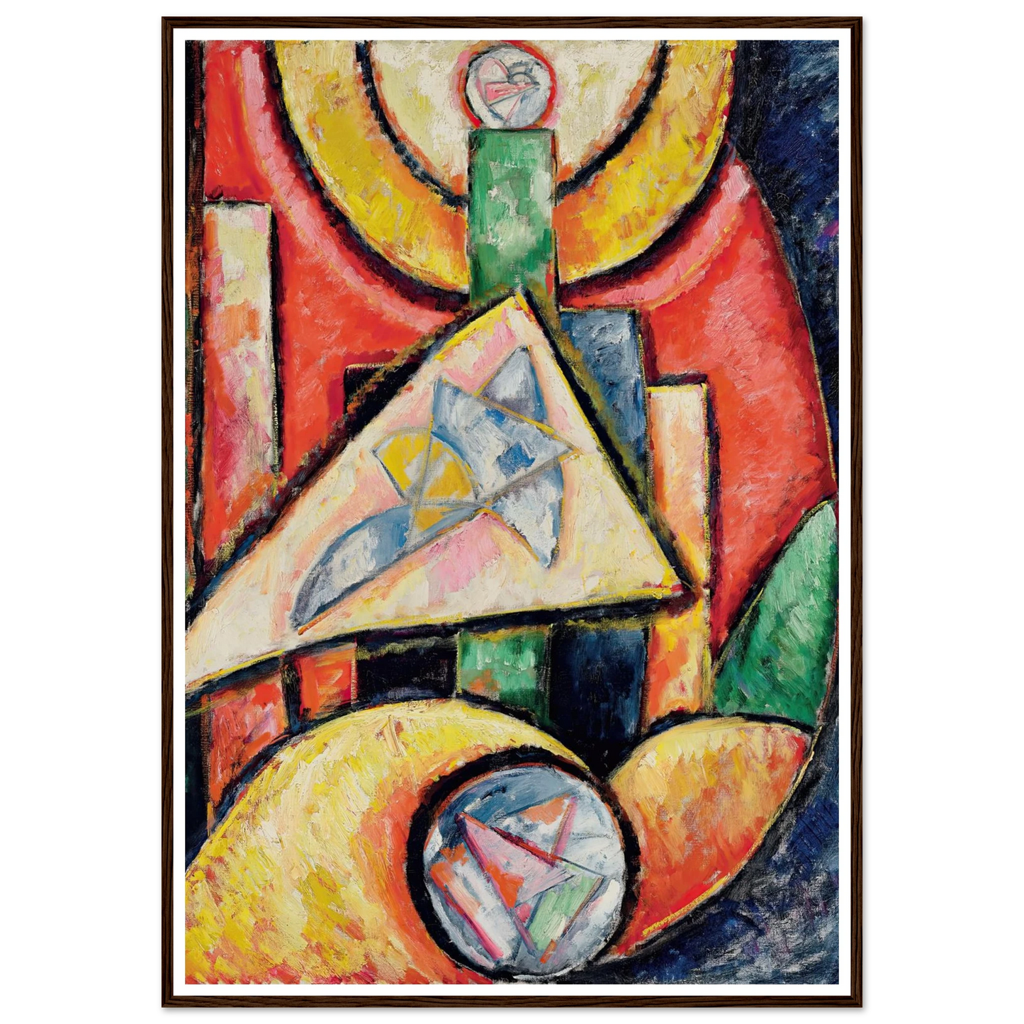 Abstraction (1912-13) Art Print | Marsden Hartley - Framed Poster - 30x40 cm / 12x16″ - Black frame
