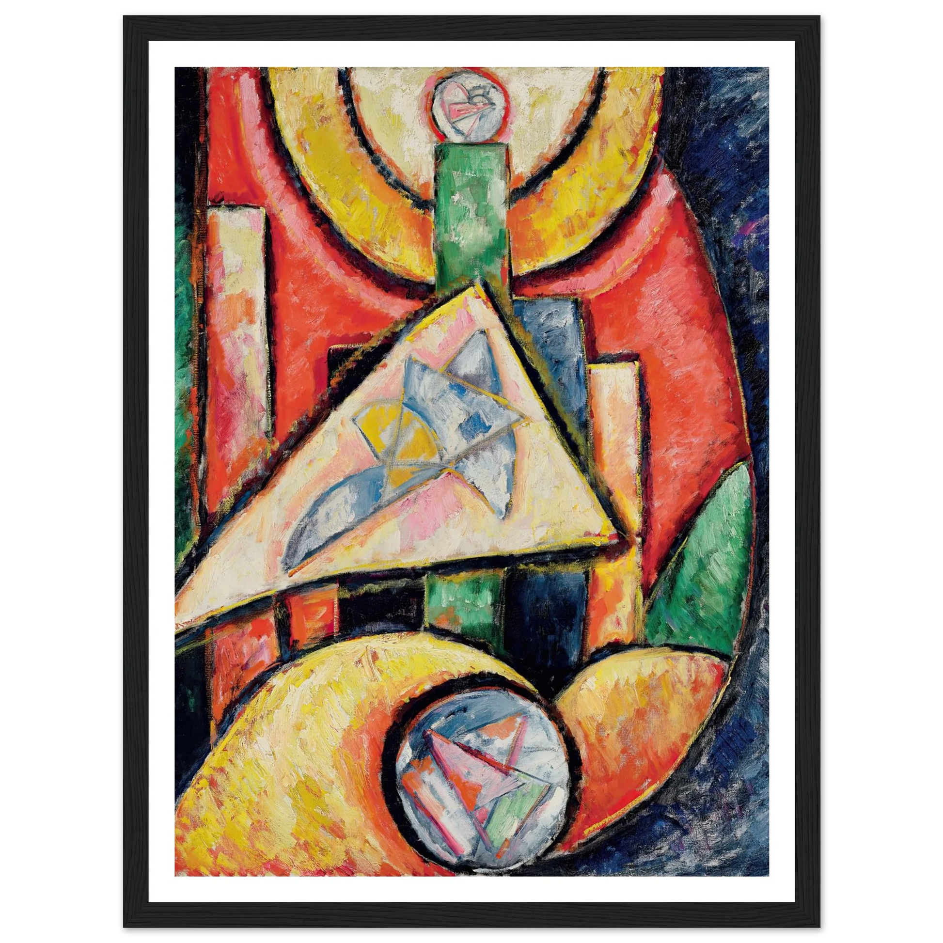 Abstraction (1912-13) Art Print | Marsden Hartley - Framed Poster - 30x40 cm / 12x16″ - Black frame