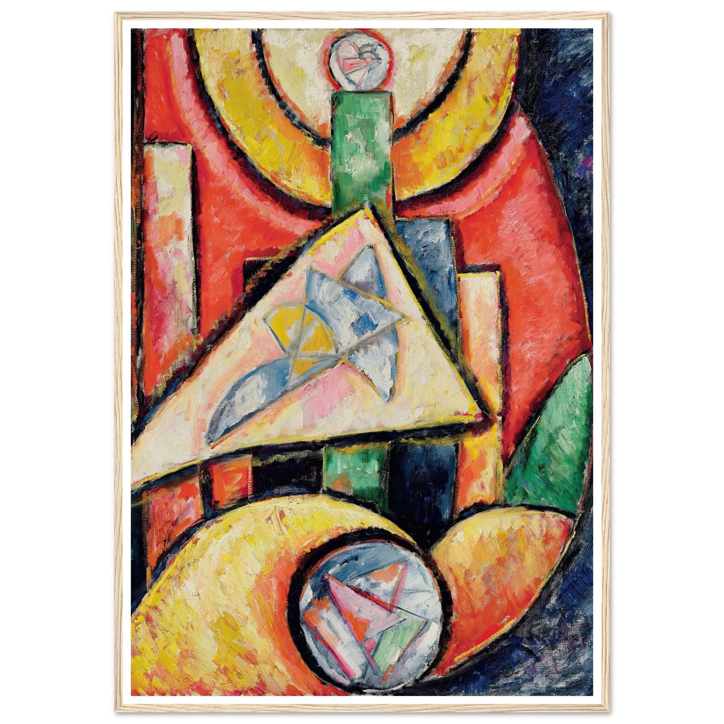 Abstraction (1912-13) Art Print | Marsden Hartley - Framed Poster - 30x40 cm / 12x16″ - Black frame