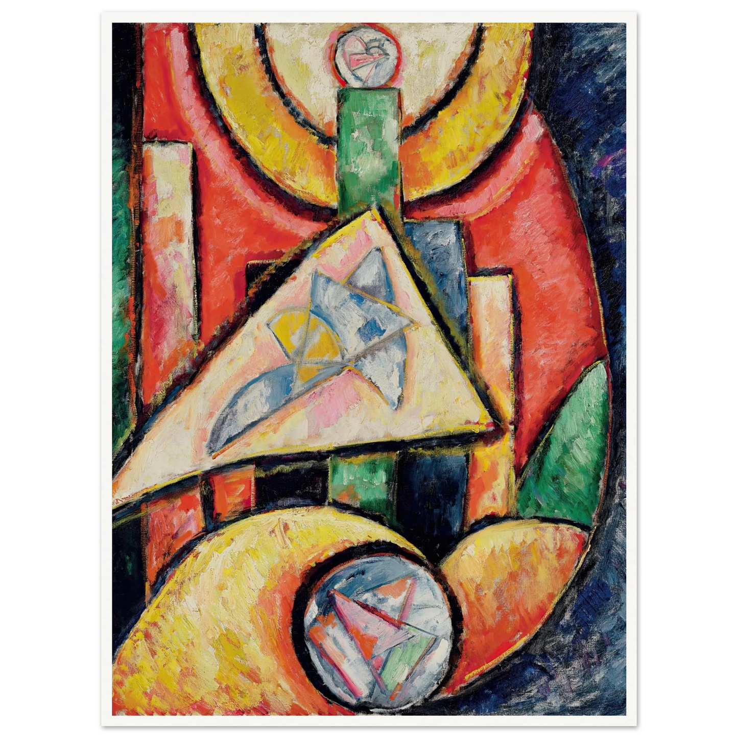 Abstraction (1912-13) Art Print | Marsden Hartley - Framed Poster - 30x40 cm / 12x16″ - Black frame