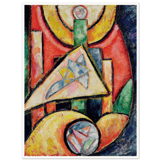 Abstraction (1912-13) Art Print | Marsden Hartley - Framed Poster - 30x40 cm / 12x16″ - Black frame