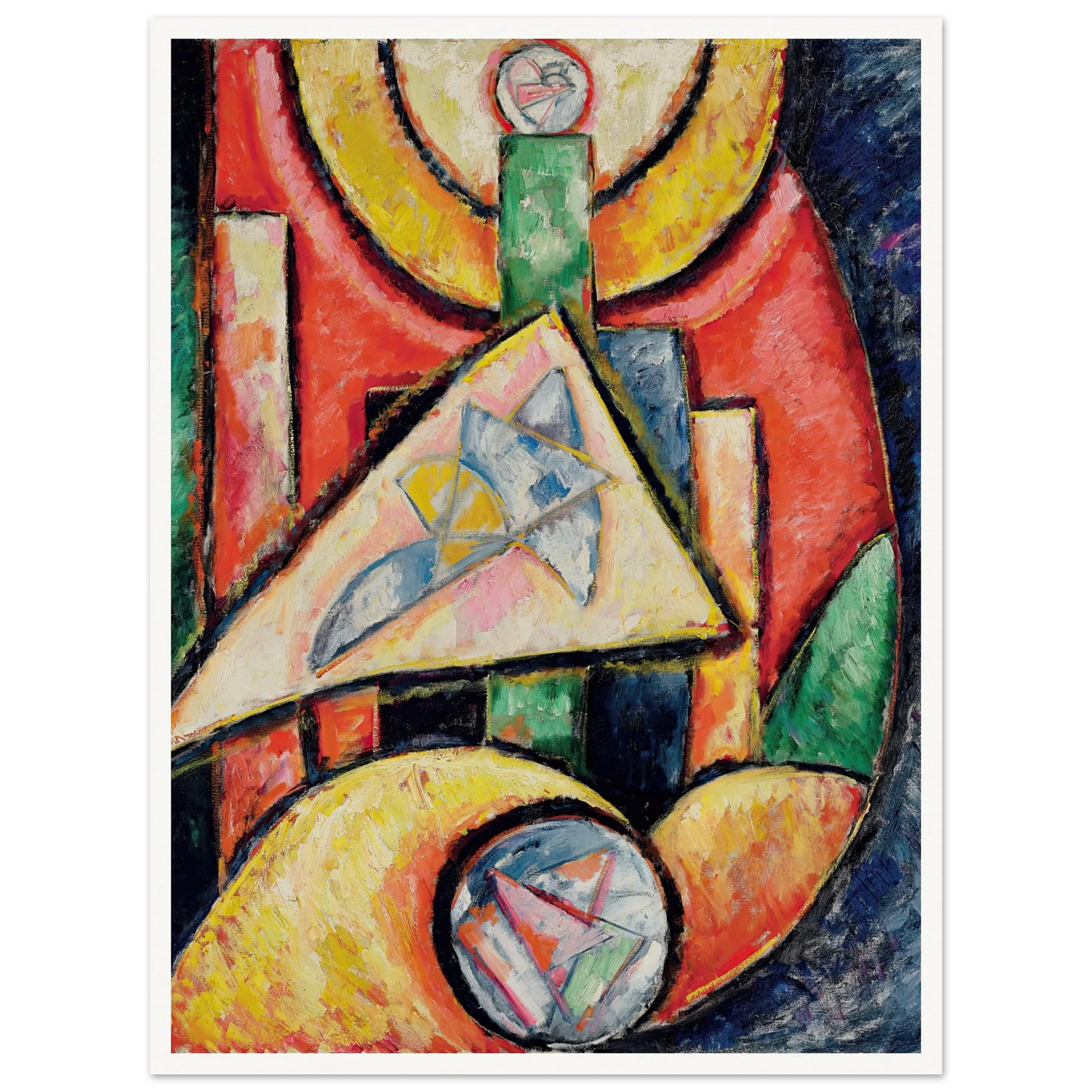 Abstraction (1912-13) Art Print | Marsden Hartley - Framed Poster - 30x40 cm / 12x16″ - Black frame