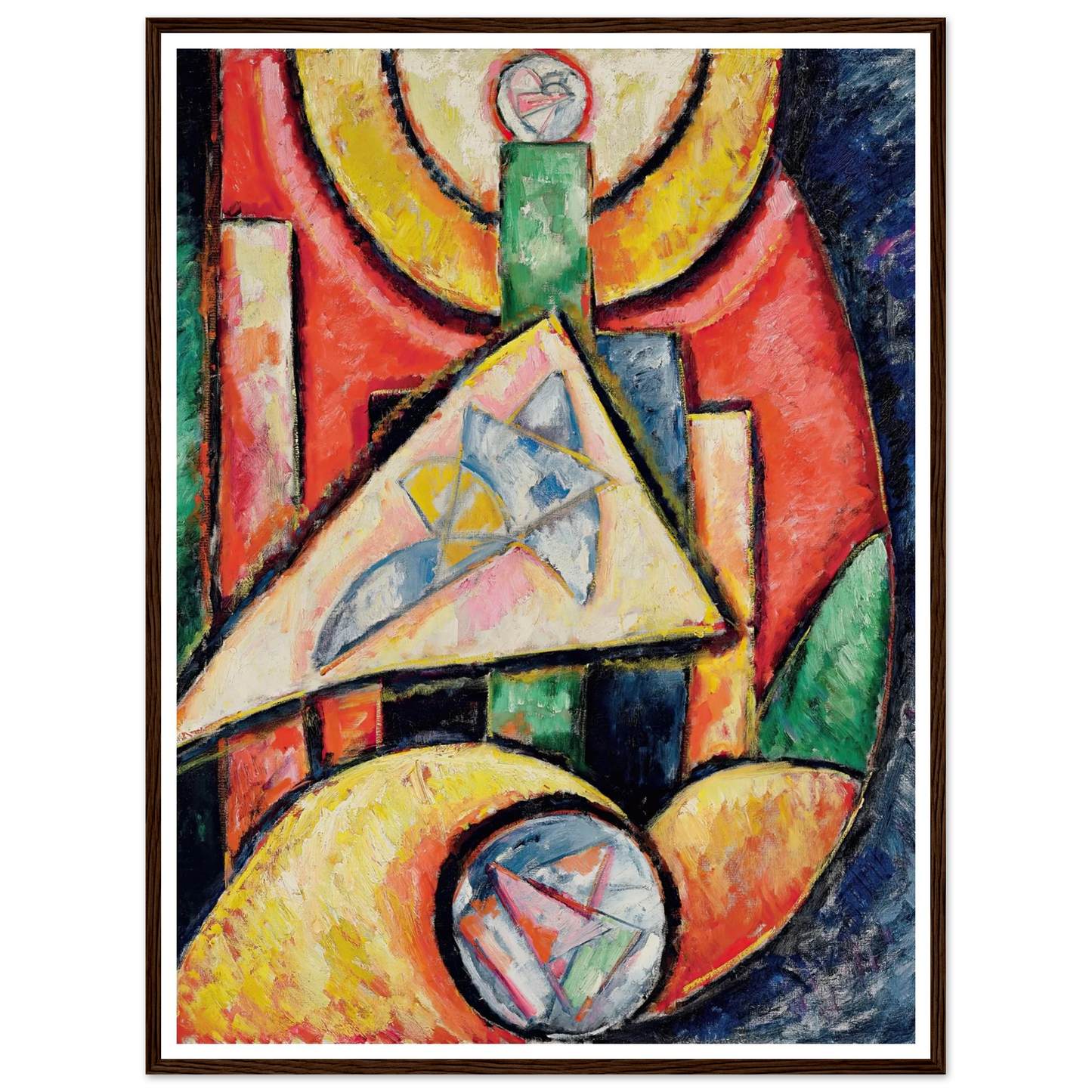 Abstraction (1912-13) Art Print | Marsden Hartley - Framed Poster - 30x40 cm / 12x16″ - Black frame