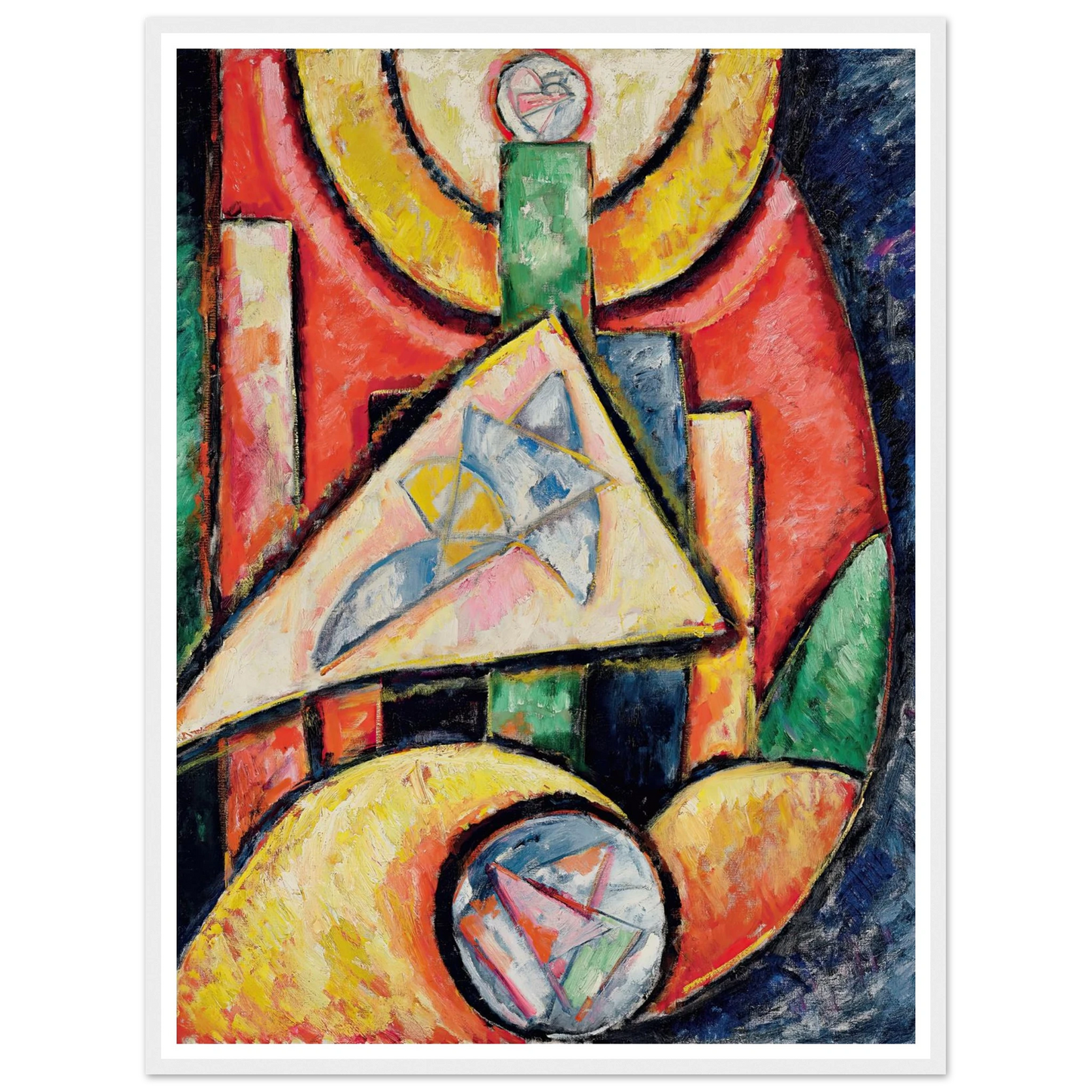 Abstraction (1912-13) Art Print | Marsden Hartley - Framed Poster - 30x40 cm / 12x16″ - Black frame