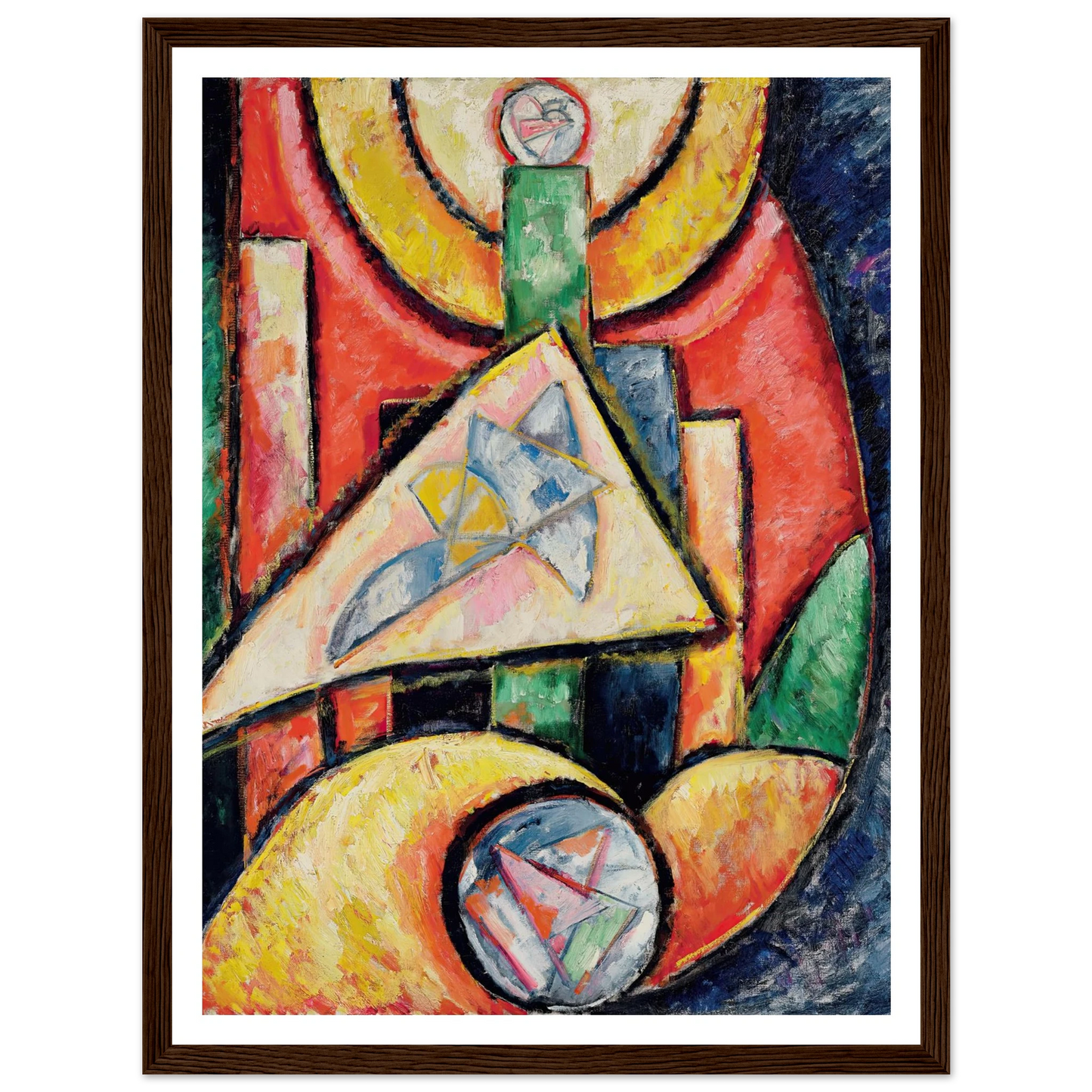 Abstraction (1912-13) Art Print | Marsden Hartley - Framed Poster - 30x40 cm / 12x16″ - Black frame