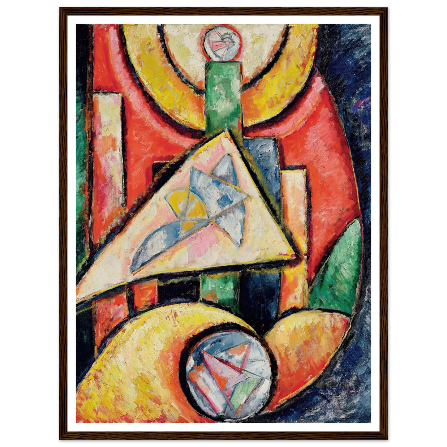 Abstraction (1912-13) Art Print | Marsden Hartley - Framed Poster - 30x40 cm / 12x16″ - Black frame