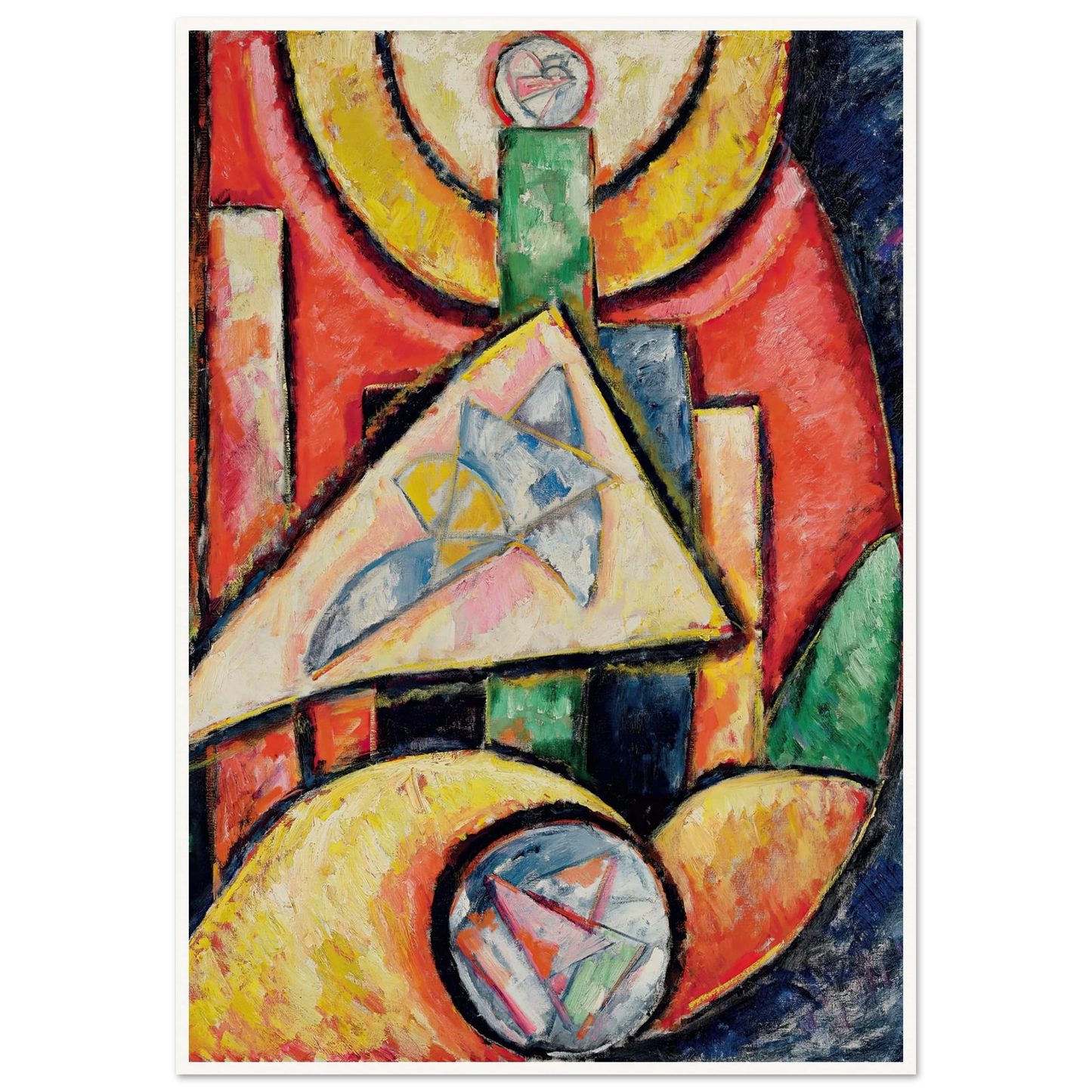 Abstraction (1912-13) Art Print | Marsden Hartley - Framed Poster - 30x40 cm / 12x16″ - Black frame