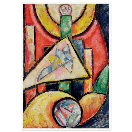 Abstraction (1912-13) Art Print | Marsden Hartley - Framed Poster - 30x40 cm / 12x16″ - Black frame