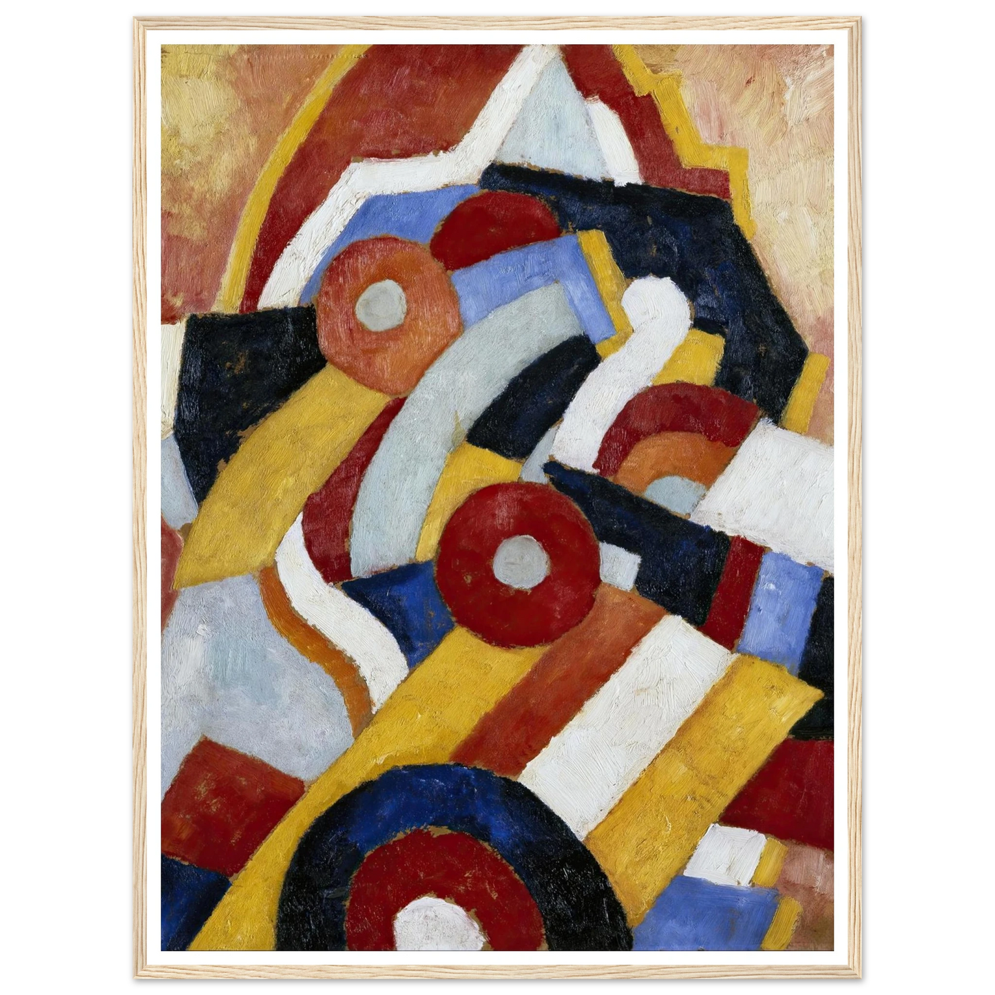 Abstraction (circa 1914) Art Print | Marsden Hartley - Framed Poster - 30x40 cm / 12x16″ - Black frame