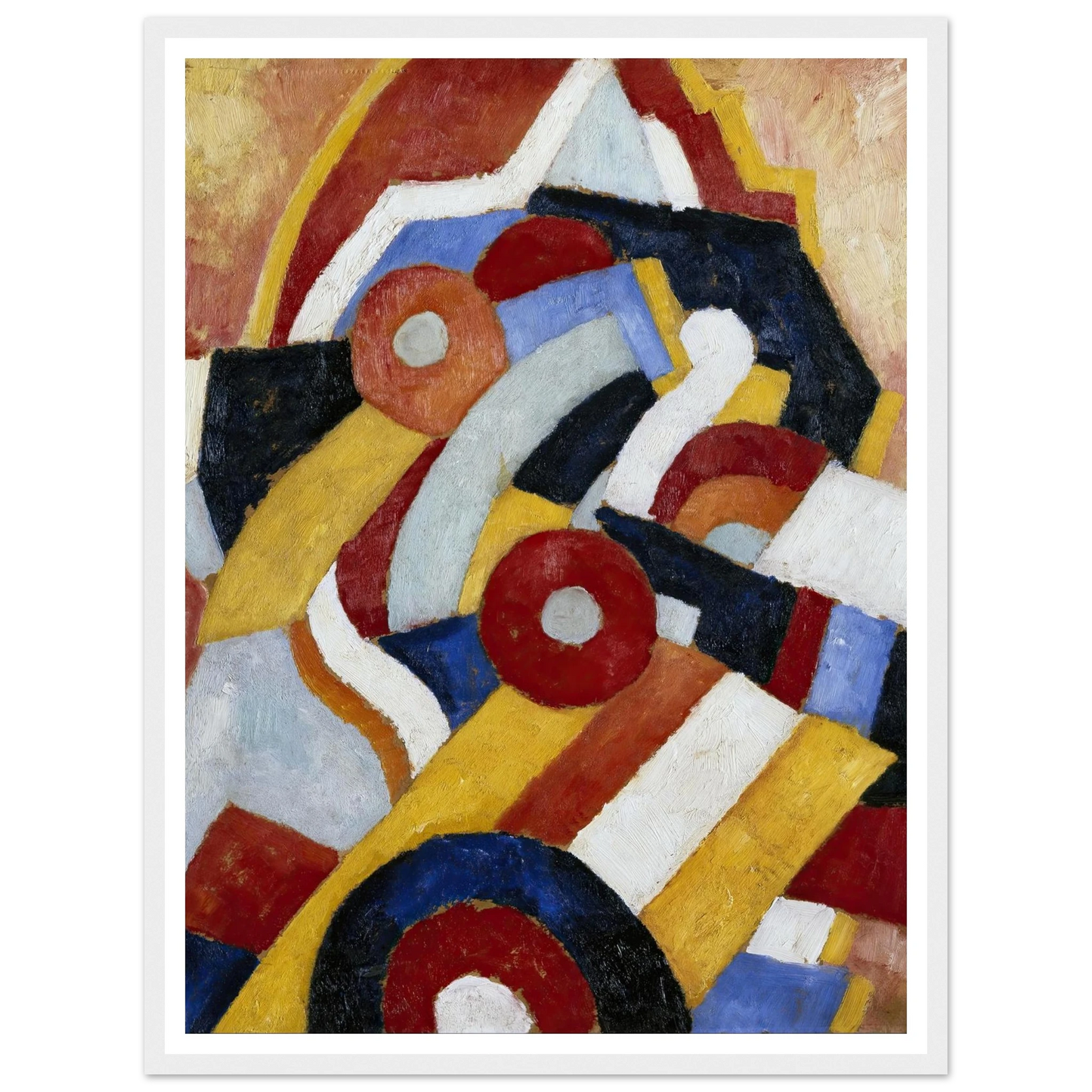 Abstraction (circa 1914) Art Print | Marsden Hartley - Framed Poster - 30x40 cm / 12x16″ - Black frame