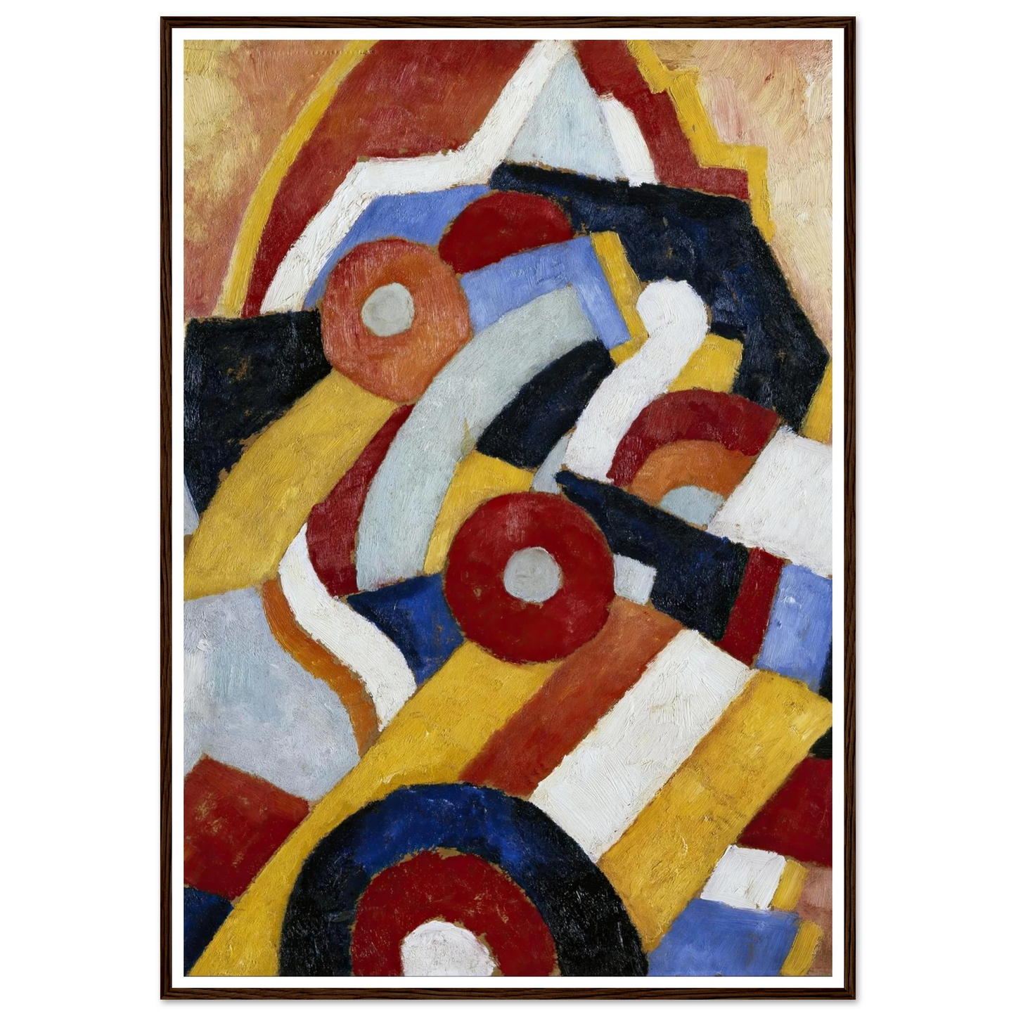 Abstraction (circa 1914) Art Print | Marsden Hartley - Framed Poster - 30x40 cm / 12x16″ - Black frame