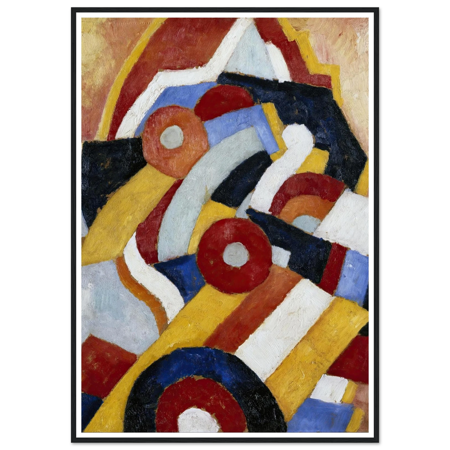 Abstraction (circa 1914) Art Print | Marsden Hartley - Framed Poster - 30x40 cm / 12x16″ - Black frame
