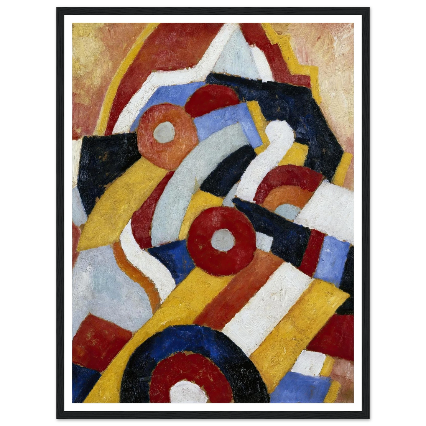 Abstraction (circa 1914) Art Print | Marsden Hartley - Framed Poster - 30x40 cm / 12x16″ - Black frame