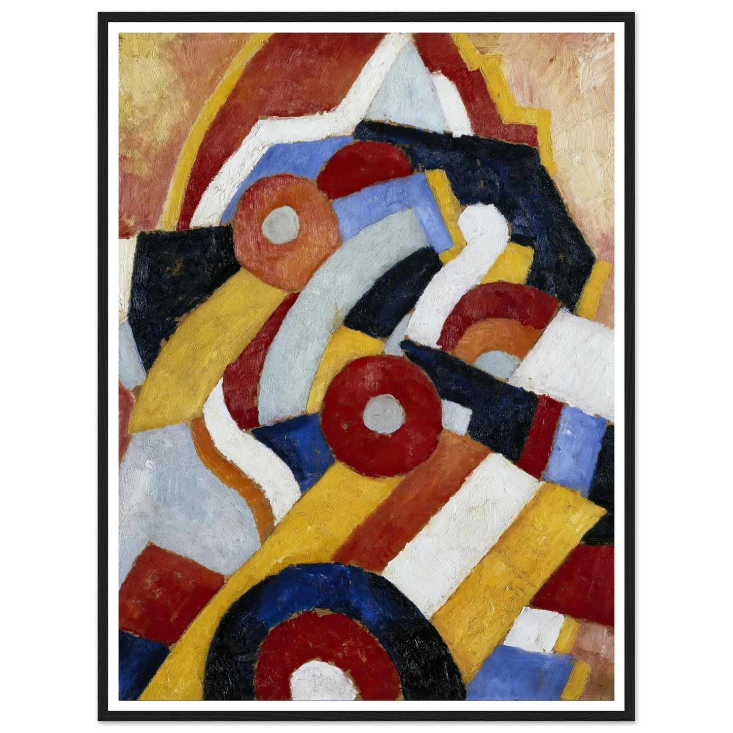 Abstraction (circa 1914) Art Print | Marsden Hartley - Framed Poster - 30x40 cm / 12x16″ - Black frame
