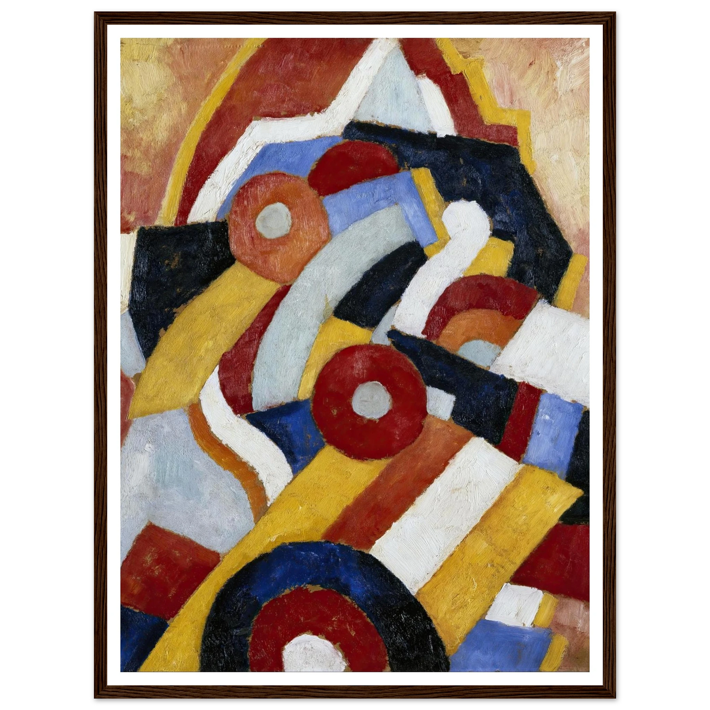 Abstraction (circa 1914) Art Print | Marsden Hartley - Framed Poster - 30x40 cm / 12x16″ - Black frame
