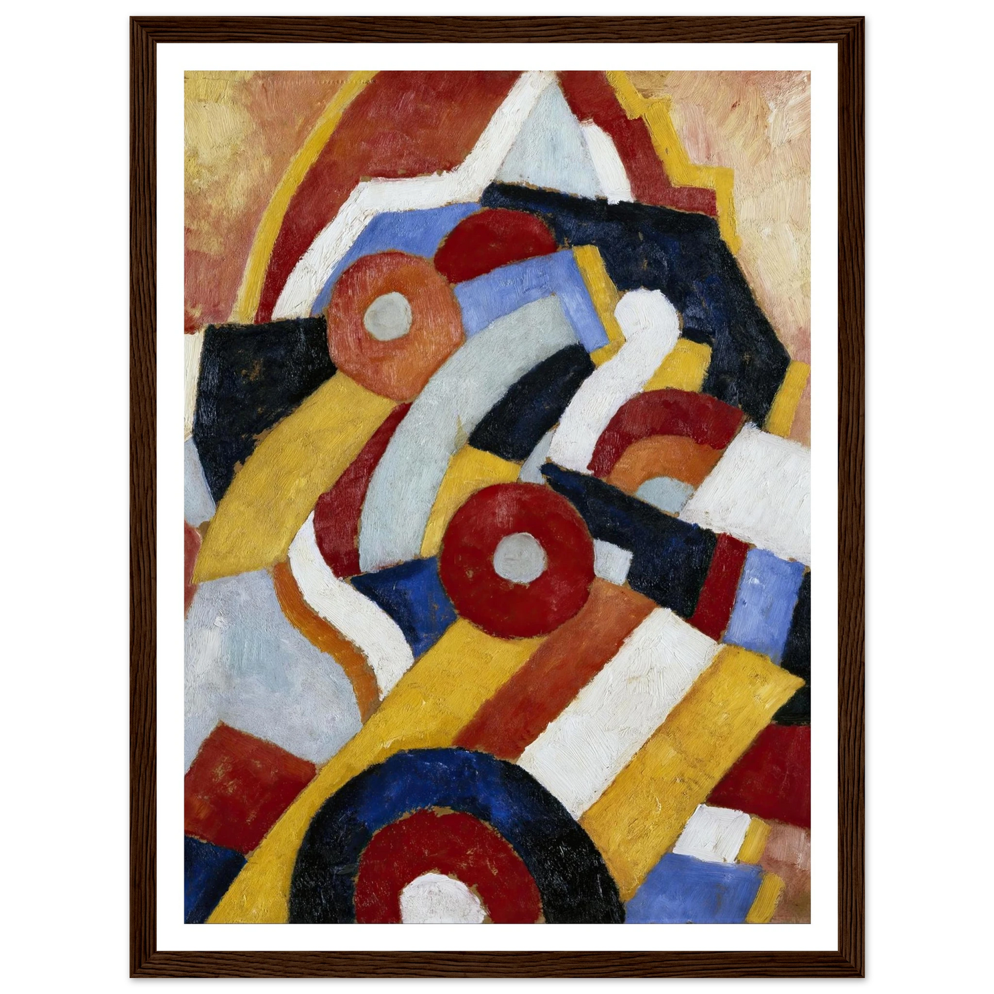 Abstraction (circa 1914) Art Print | Marsden Hartley - Framed Poster - 30x40 cm / 12x16″ - Black frame