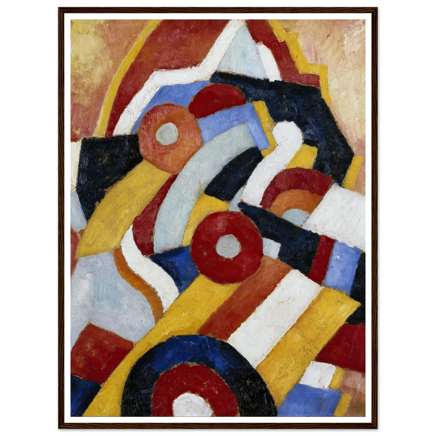 Abstraction (circa 1914) Art Print | Marsden Hartley - Framed Poster - 30x40 cm / 12x16″ - Black frame