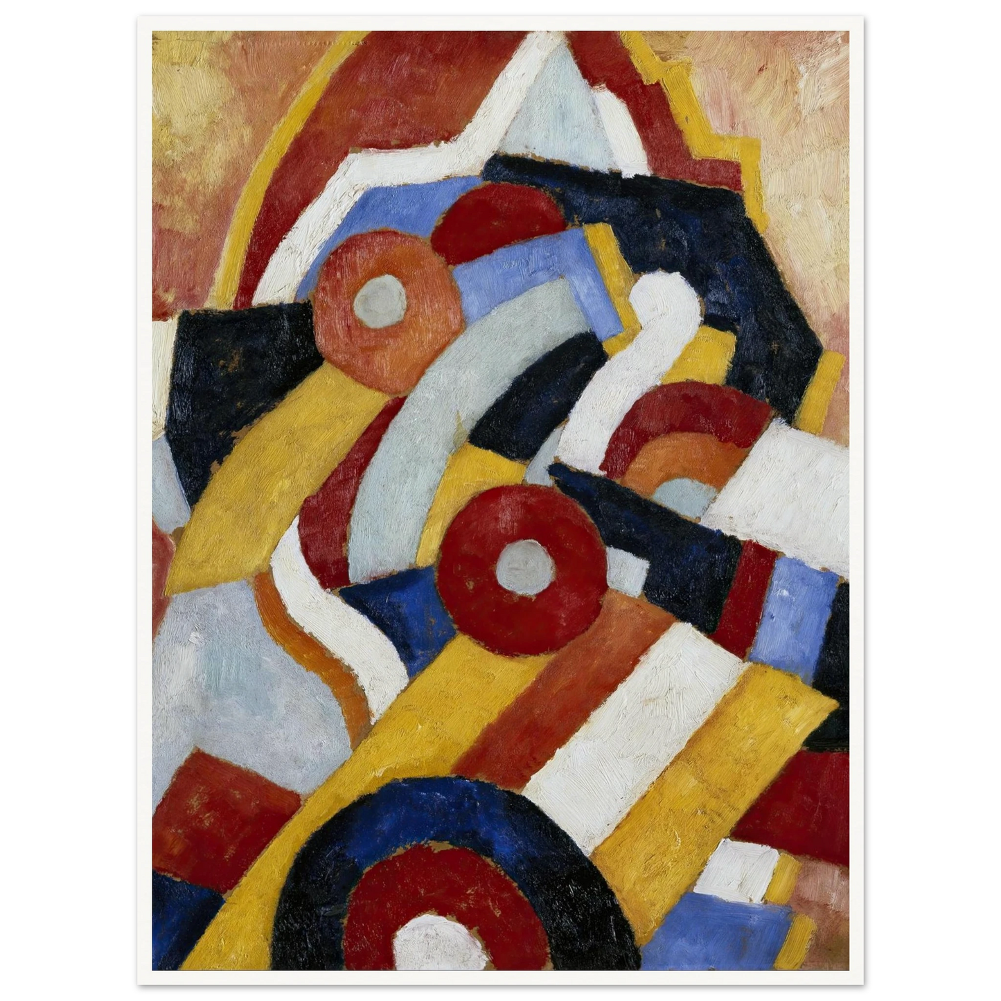 Abstraction (circa 1914) Art Print | Marsden Hartley - Framed Poster - 30x40 cm / 12x16″ - Black frame