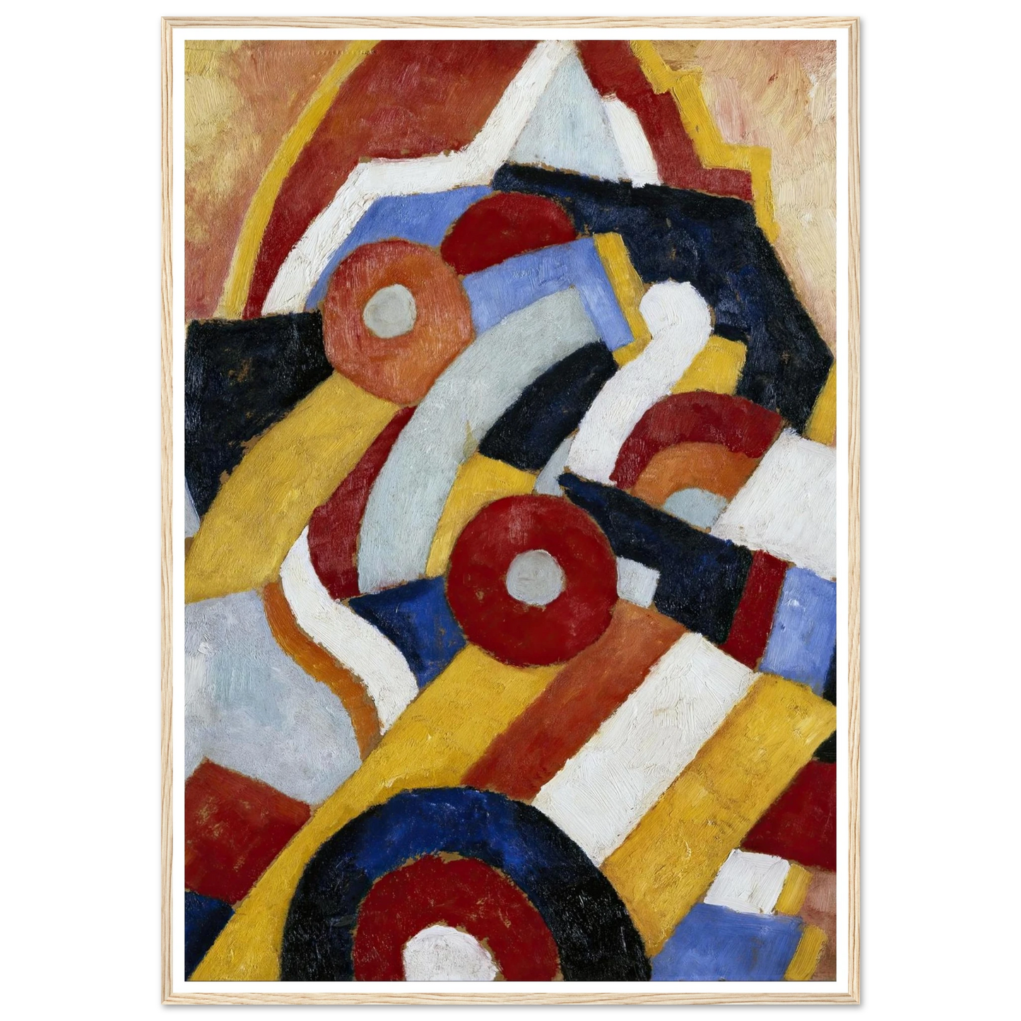 Abstraction (circa 1914) Art Print | Marsden Hartley - Framed Poster - 30x40 cm / 12x16″ - Black frame
