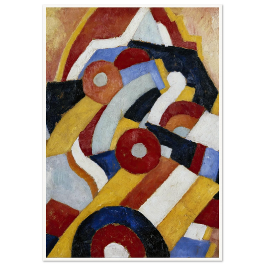 Abstraction (circa 1914) Art Print | Marsden Hartley - Framed Poster - 30x40 cm / 12x16″ - Black frame