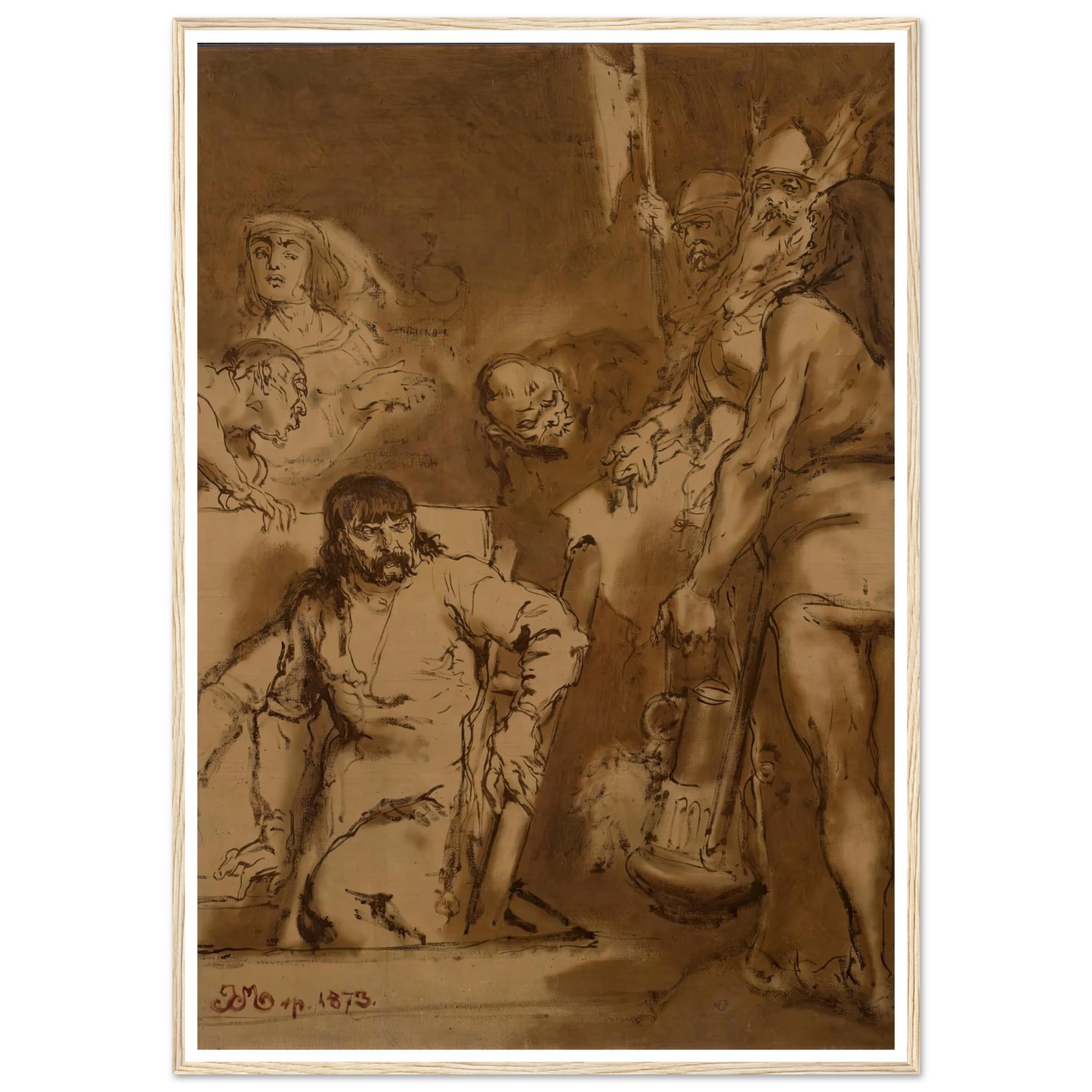 Maćko Borkowic, sketch (1873) Art Print | Jan Matejko-Quipham Collections