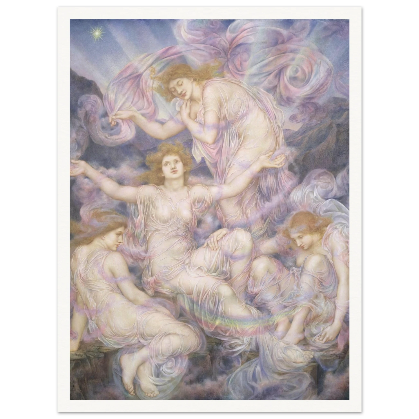 Daughters of the Mist (ca 1905-1910) Art Print | Evelyn de Morgan-Quipham Collections