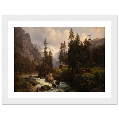 Dale in the High Alps at Gastein (1850) Art Print | August Behrendsen-Quipham Collections