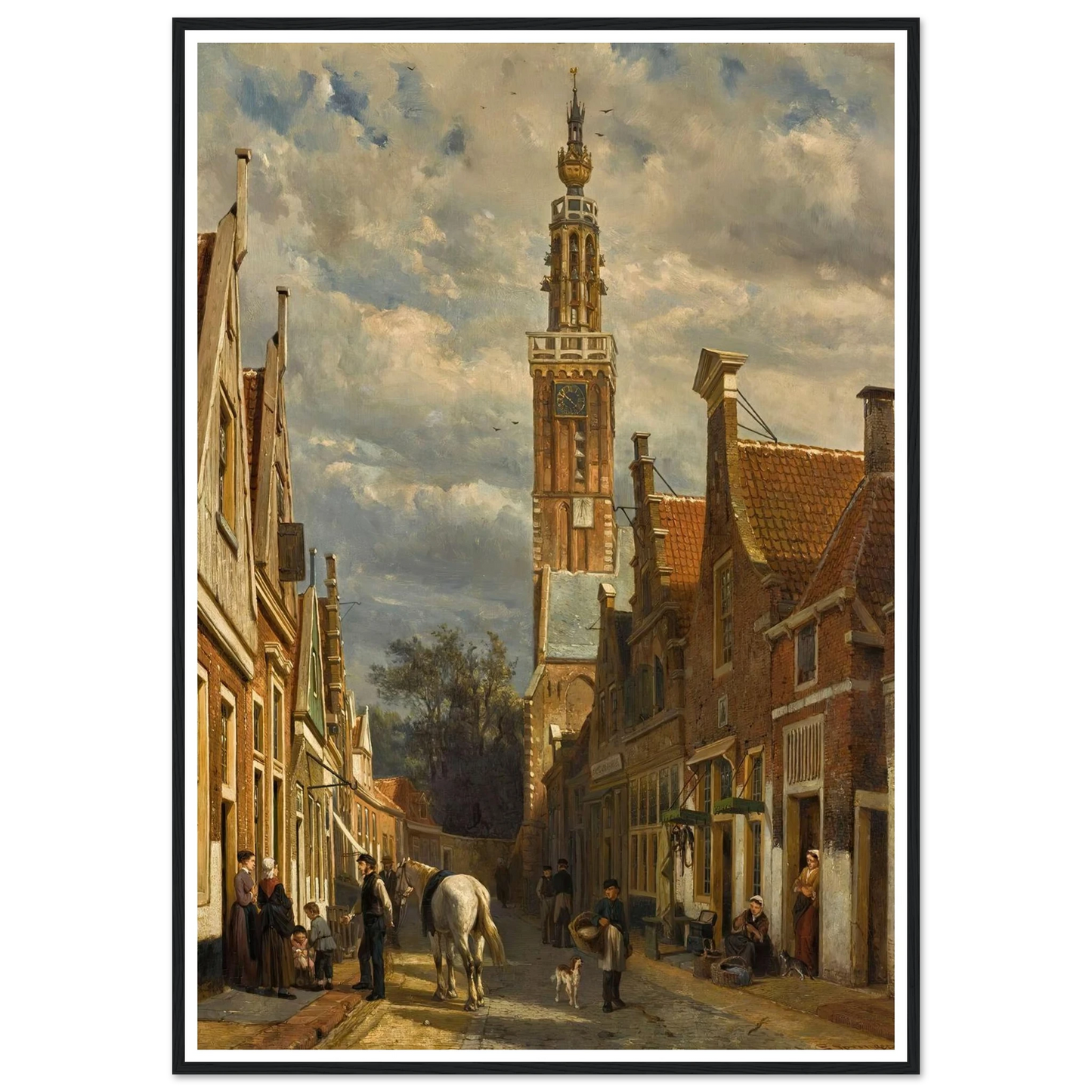 The carillon tower in Edam (1879) Art Print | Cornelis Springer-Quipham Collections
