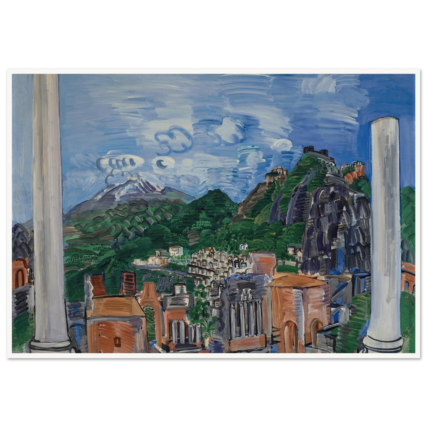 Le théâtre antique de Taormina (1923) Art Print | Raoul Dufy-Quipham Collections