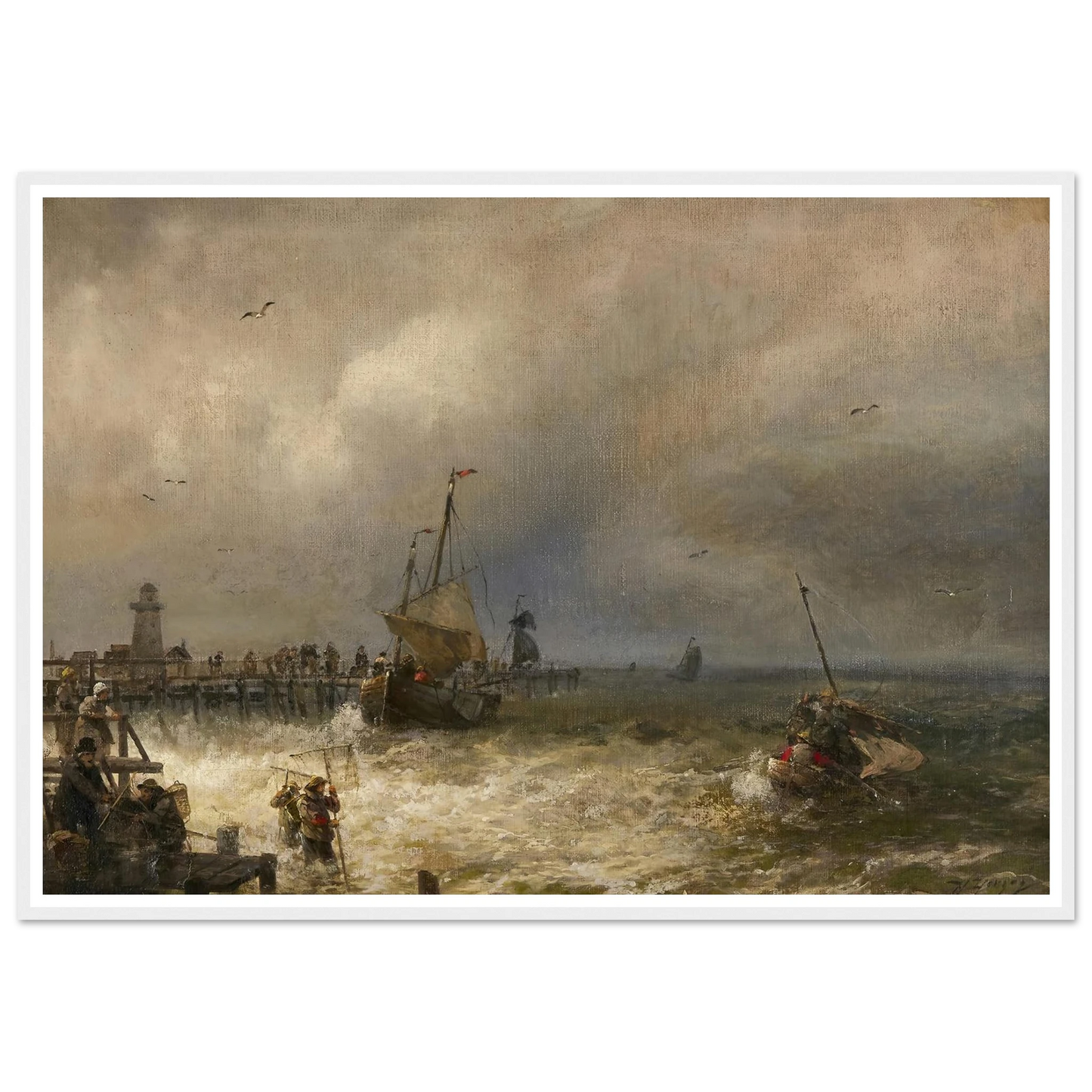 The Return from Fishing Art Print | Hermann Ottomar Herzog-Quipham Collections