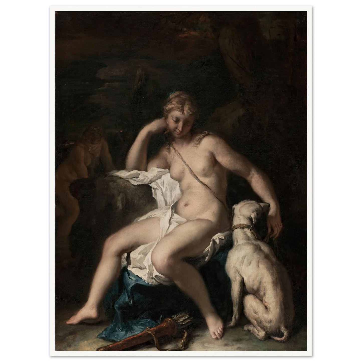 Diana and Her Dog (1717–1720) Art Print | Sebastiano Ricci-Quipham Collections