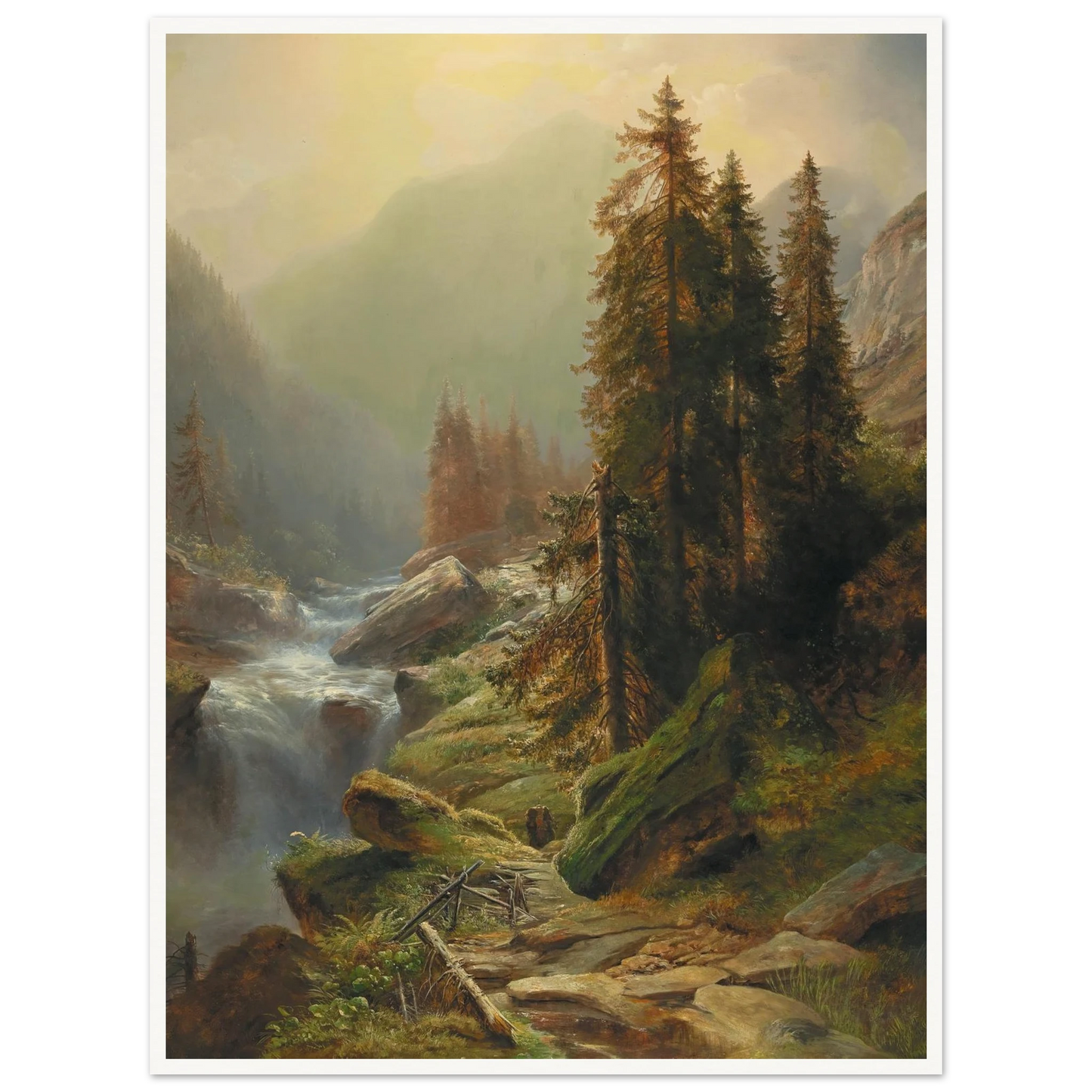 Large Mountain Landscape Art Print | Albert Zimmermann-Quipham Collections