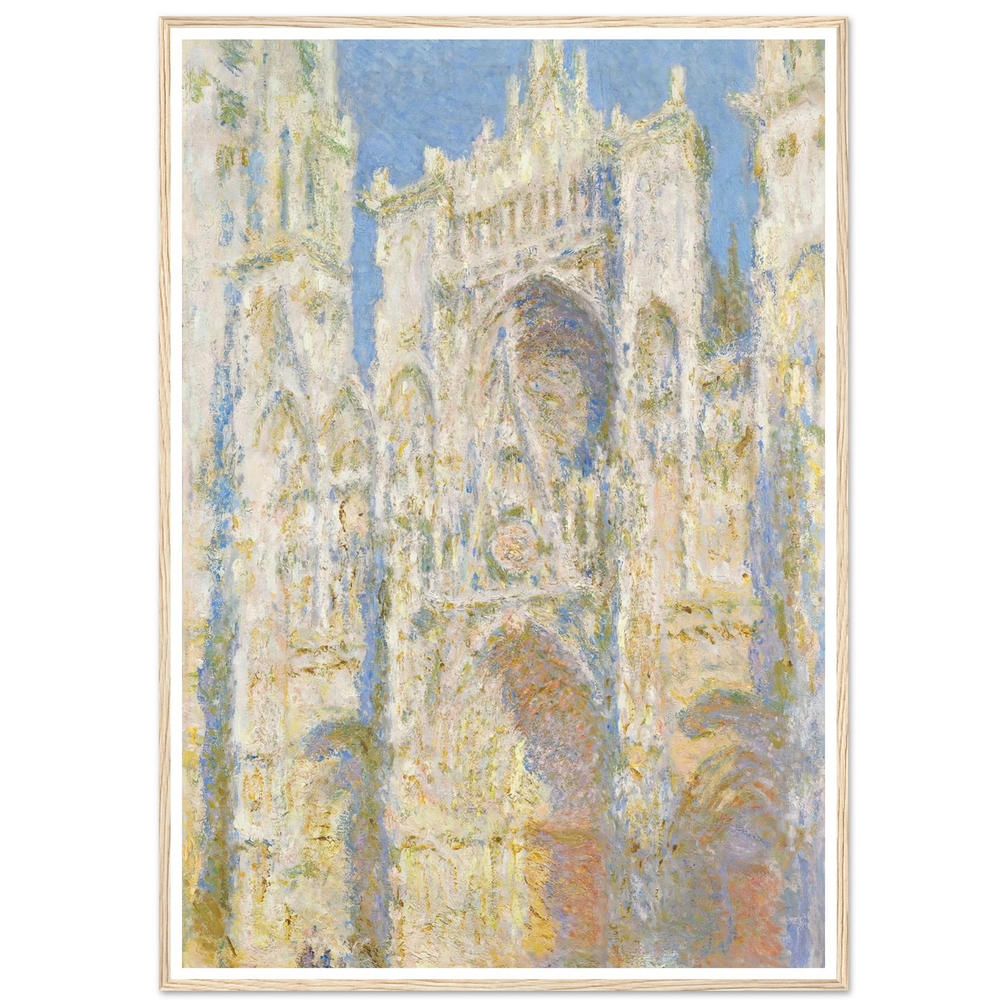 Rouen Cathedral, West Façade, Sunlight (1894) Art Print | Claude Monet-Quipham Collections