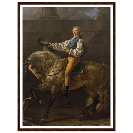 Equestrian portrait of Stanisław Kostka Potocki (1781) Art Print | Jacques Louis David-Quipham Collections