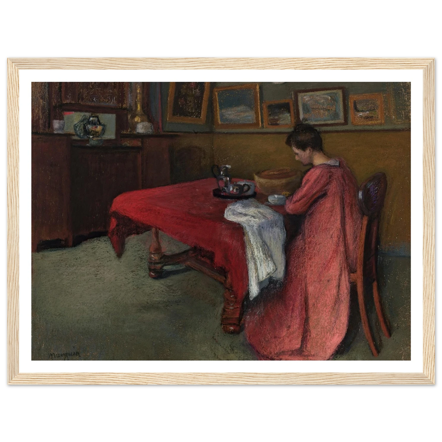 La robe de chambre rouge (1902) Art Print | Henri Manguin-Quipham Collections