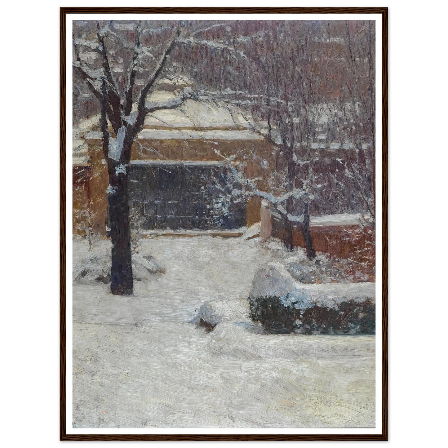 Winter at Hohe Warte, Rothschild Gardens (c. 1902) Art Print | Carl Moll-Quipham Collections