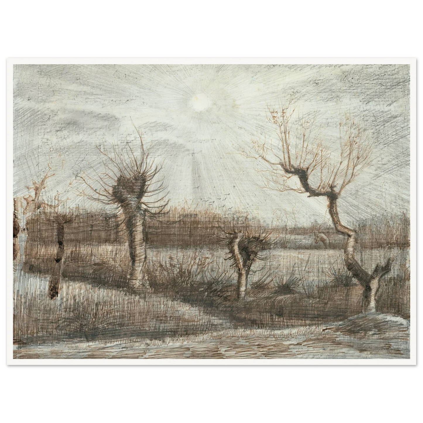 Tetards (Pollards) (1884) Art Print | Vincent van Gogh-Quipham Collections
