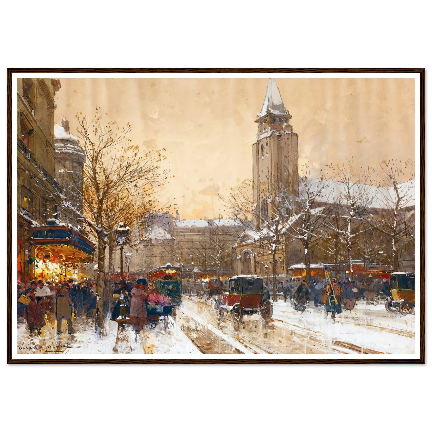 Boulevard Saint-Germain, Paris Art Print | Eugene Galien Laloue-Quipham Collections