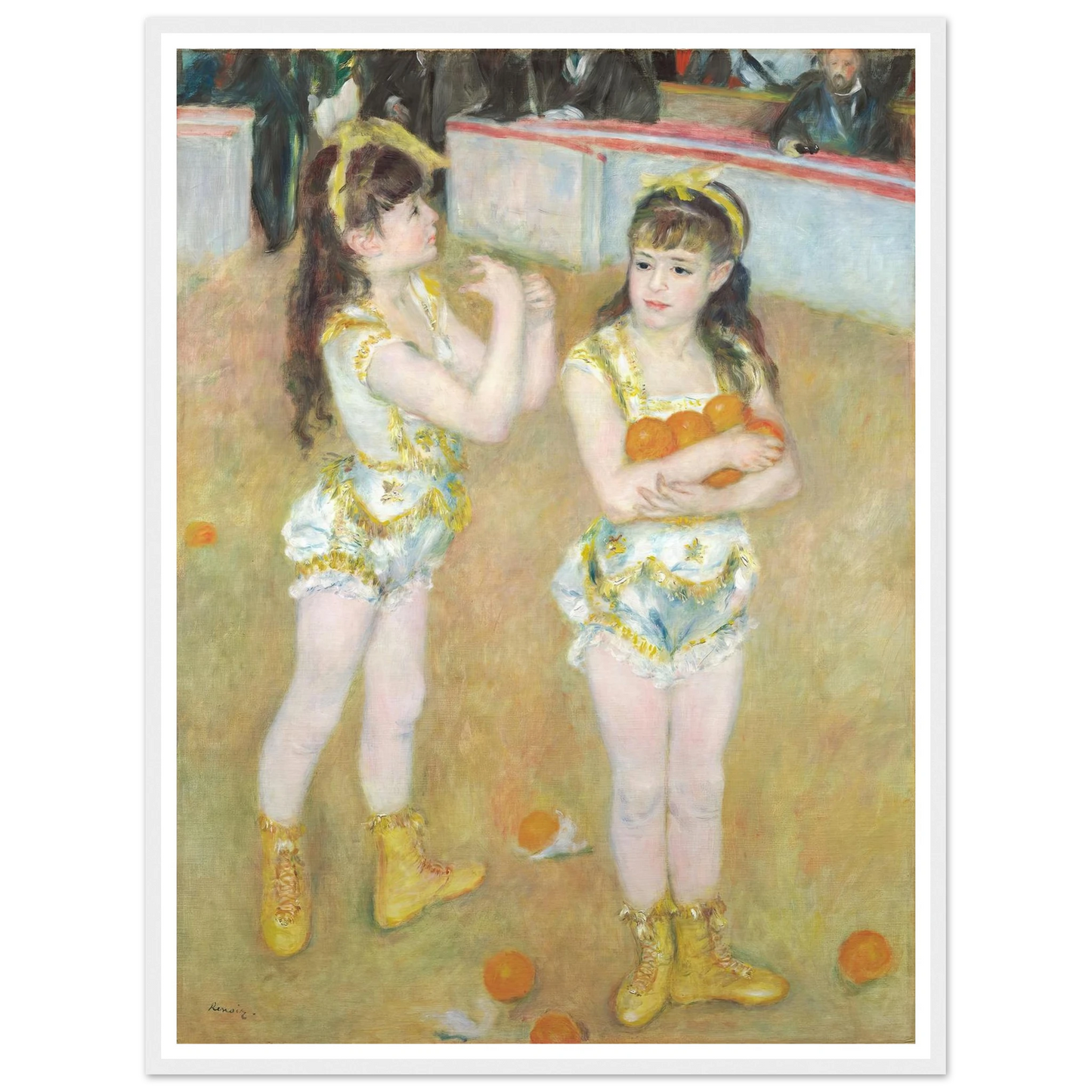 Acrobats at the Cirque Fernando (Francisca and Angelina Wartenberg) (1879) Art Print | Pierre Auguste Renoir - Framed Poster - 30x40 cm / 12x16″ - Black frame