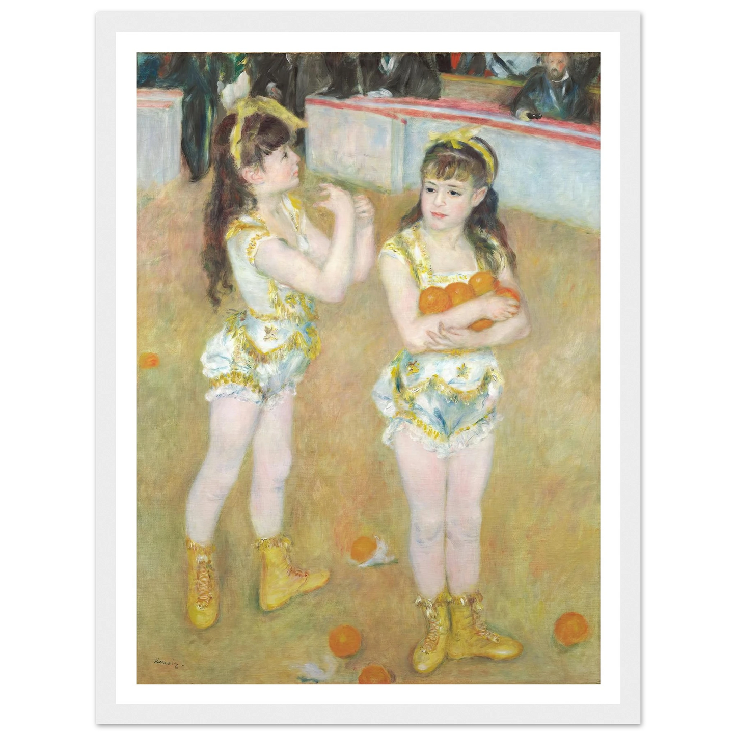 Acrobats at the Cirque Fernando (Francisca and Angelina Wartenberg) (1879) Art Print | Pierre Auguste Renoir - Framed Poster - 30x40 cm / 12x16″ - Black frame